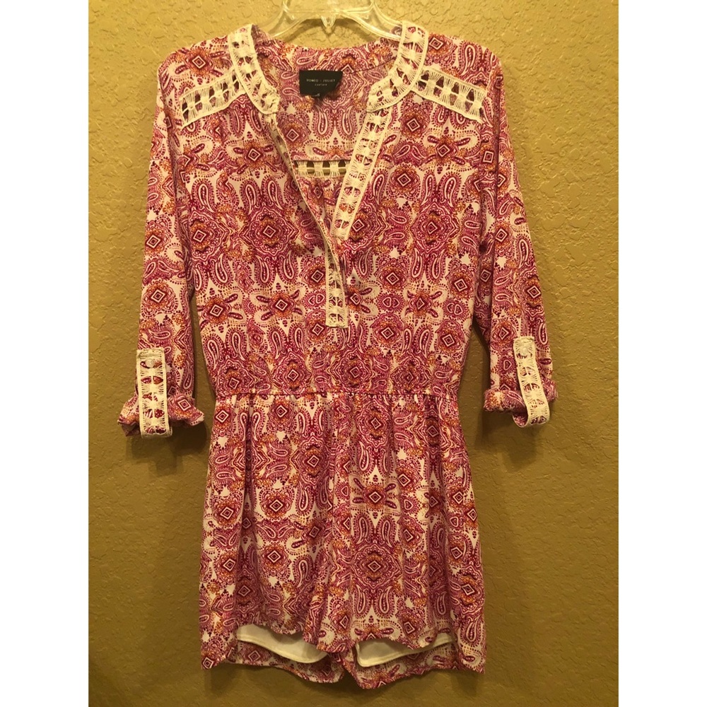 Pink Paisley Romper